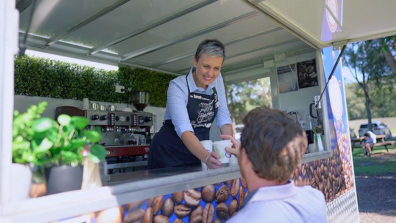 Friendly staff helping to run the Valley Connect Café